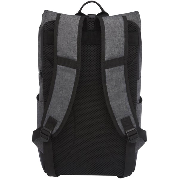 Obrázky: Polyesterový rolovací batoh na notebook, šedý, Obrázek 2